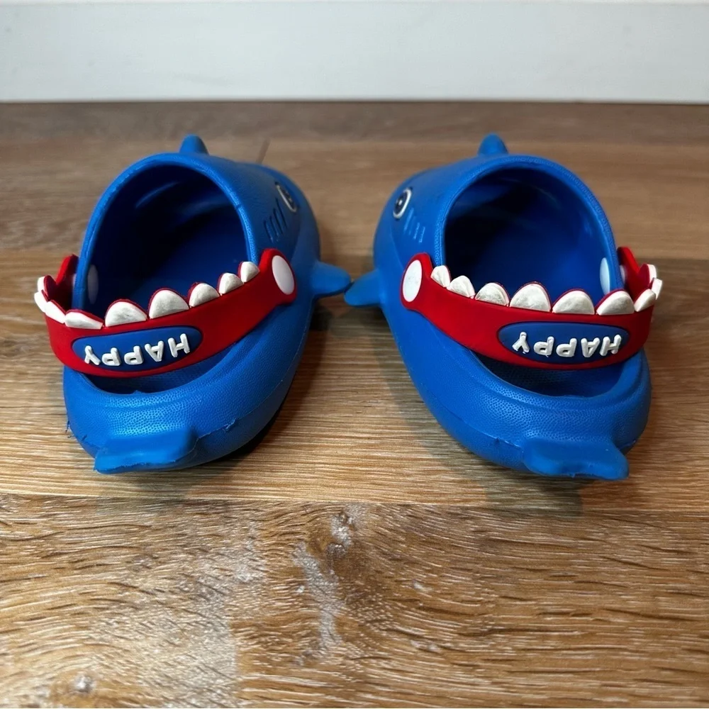 Toddler Boys BUNDLE (2) Baby Shark Water Shoes EVA Clogs, Size 3T-4T